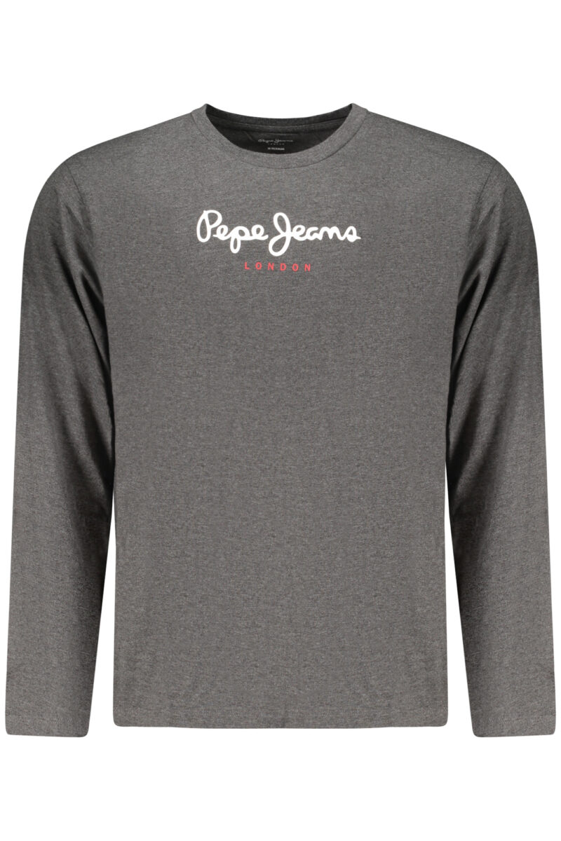 PEPE JEANS PÁNSKÉ TRIČKO S DLOUHÝM RUKÁVEM ŠEDÉ