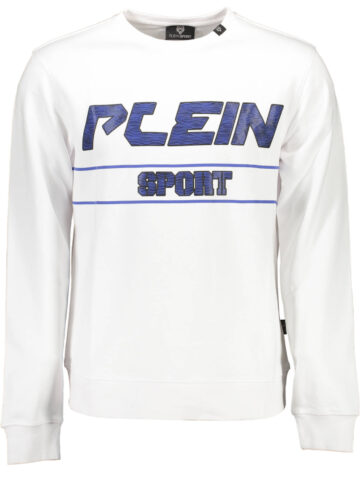 PLEIN SPORT PÁNSKÁ MIKINA BEZ ZIPU BÍLÁ