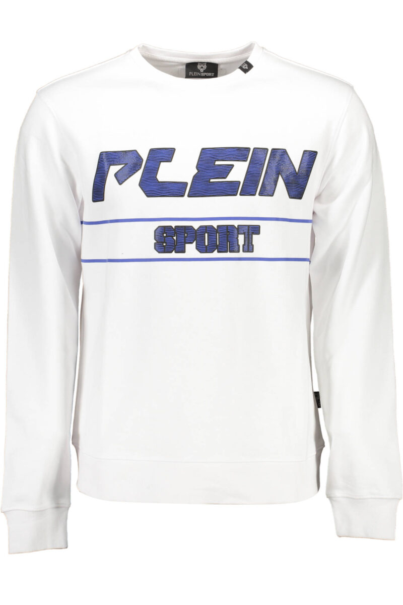 PLEIN SPORT PÁNSKÁ MIKINA BEZ ZIPU BÍLÁ