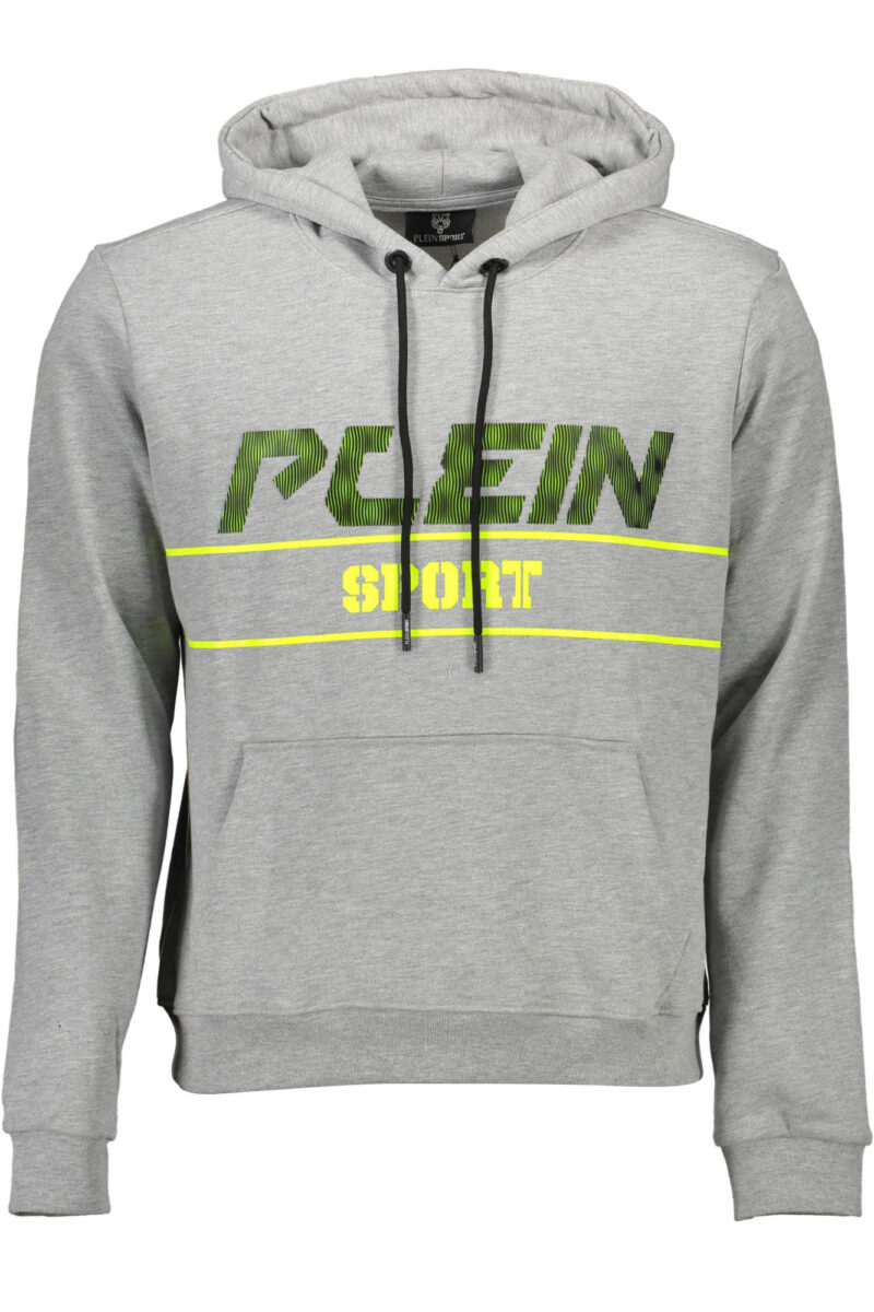 PLEIN SPORT SWEATSHIRT WITHOUT ZIP MAN GRAY FIPS217_GRIGIO_94-GREY