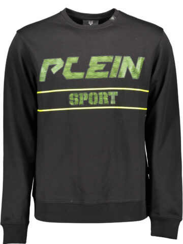PÁNSKÁ ČERNÁ SPORTOVNÍ MIKINA BEZ ZIPU PLEIN SPORT