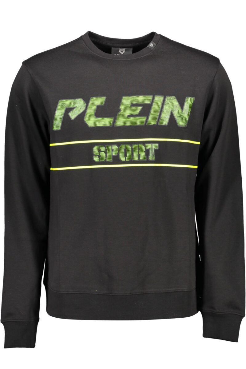 PÁNSKÁ ČERNÁ SPORTOVNÍ MIKINA BEZ ZIPU PLEIN SPORT