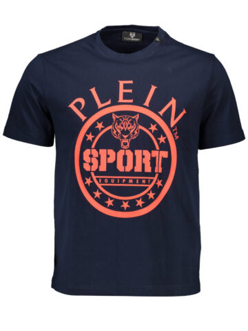 PLEIN SPORT PÁNSKÉ TRIČKO S KRÁTKÝM RUKÁVEM MODRÉ