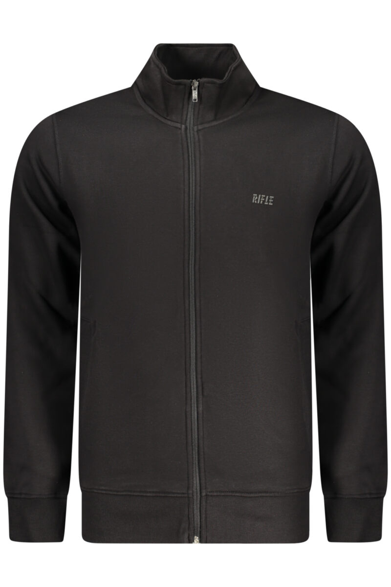 RIFLE Herren Zip-Sweatshirt in Schwarz