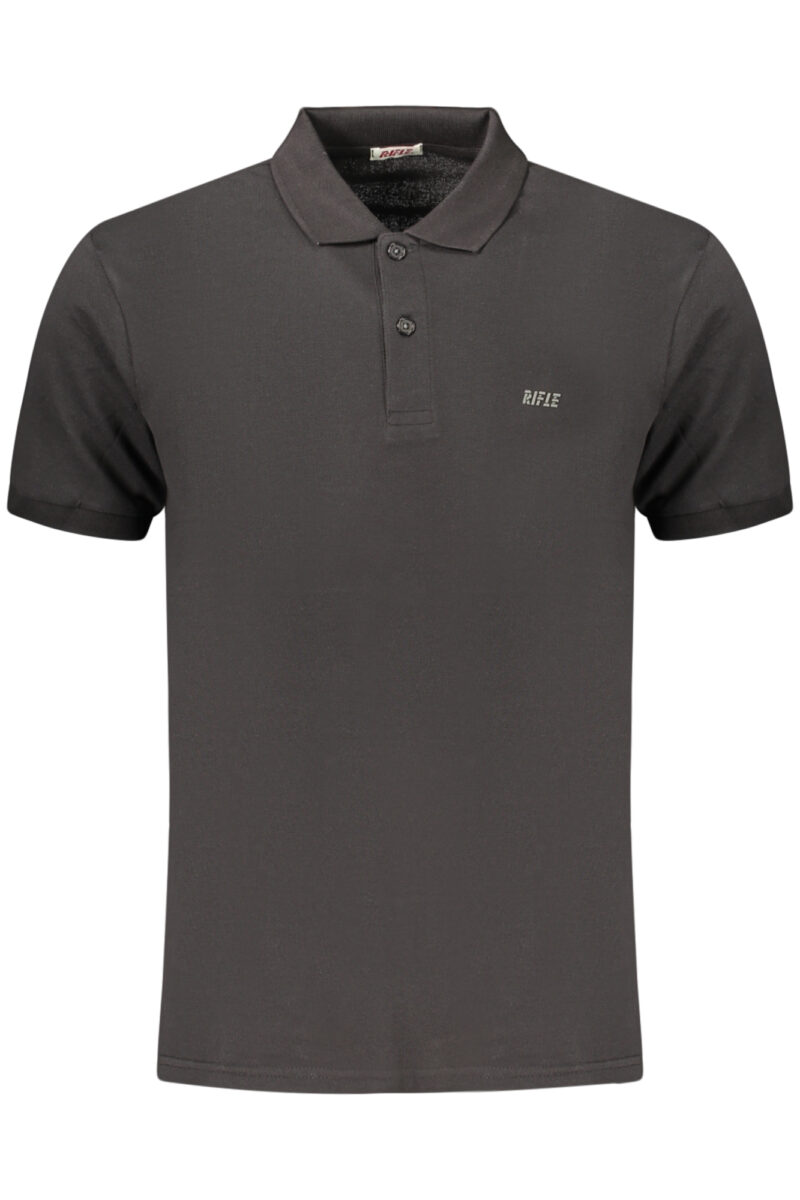 RIFLE Herren Poloshirt Kurzarm Schwarz