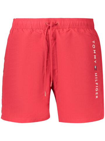 PÁNSKÉ ČERVENÉ PLAVECKÉ BOXERKY TOMMY HILFIGER