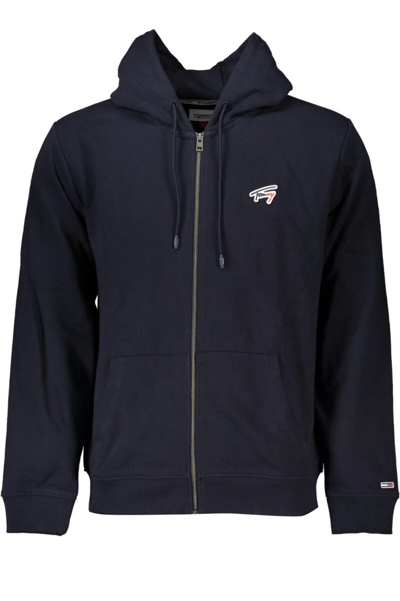 TOMMY HILFIGER PÁNSKÁ MIKINA NA ZIP MODRÁ