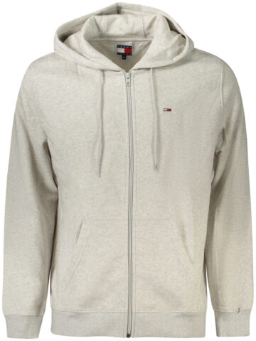 TOMMY HILFIGER PÁNSKÁ MIKINA NA ZIP ŠEDÁ