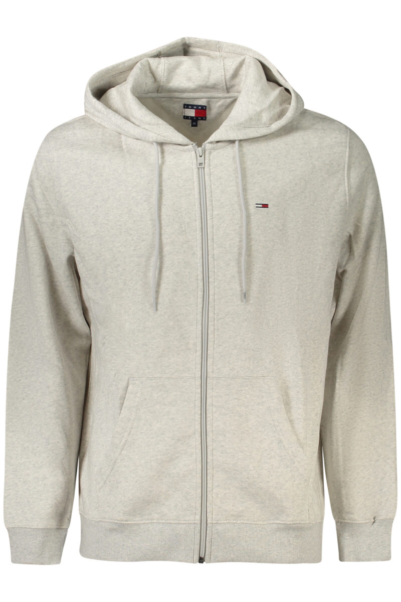 TOMMY HILFIGER PÁNSKÁ MIKINA NA ZIP ŠEDÁ