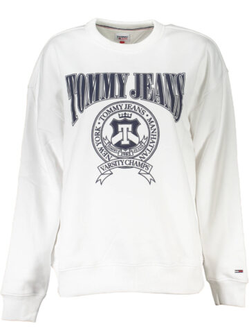TOMMY HILFIGER Damen Sweatshirt Weiß Ohne Reißverschluss