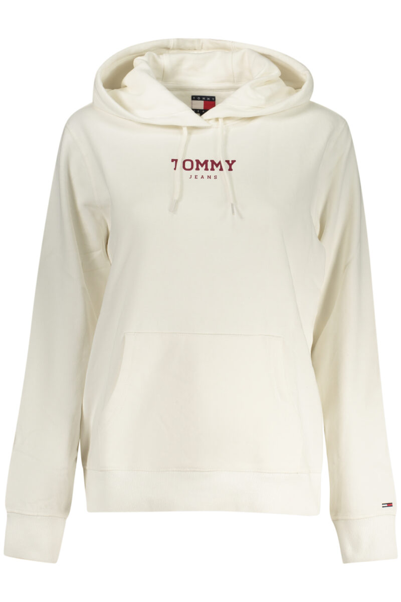 TOMMY HILFIGER DÁMSKÁ MIKINA S KAPUCÍ A ZIPEM BÍLÁ