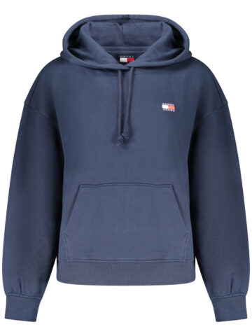 MODRÁ MIKINA S KAPUCÍ A ZIPEM PRO ŽENY ZNAČKY TOMMY HILFIGER