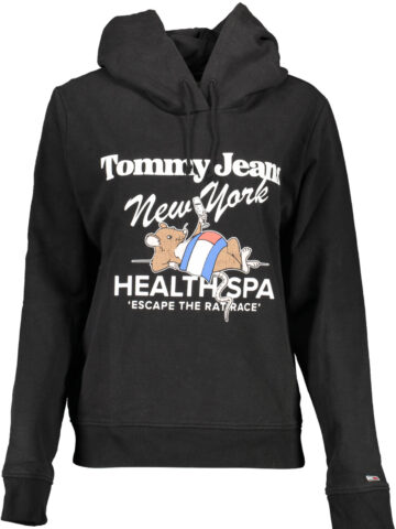 TOMMY HILFIGER MIKINA BEZ ZIPU DÁMSKÁ ČERNÁ