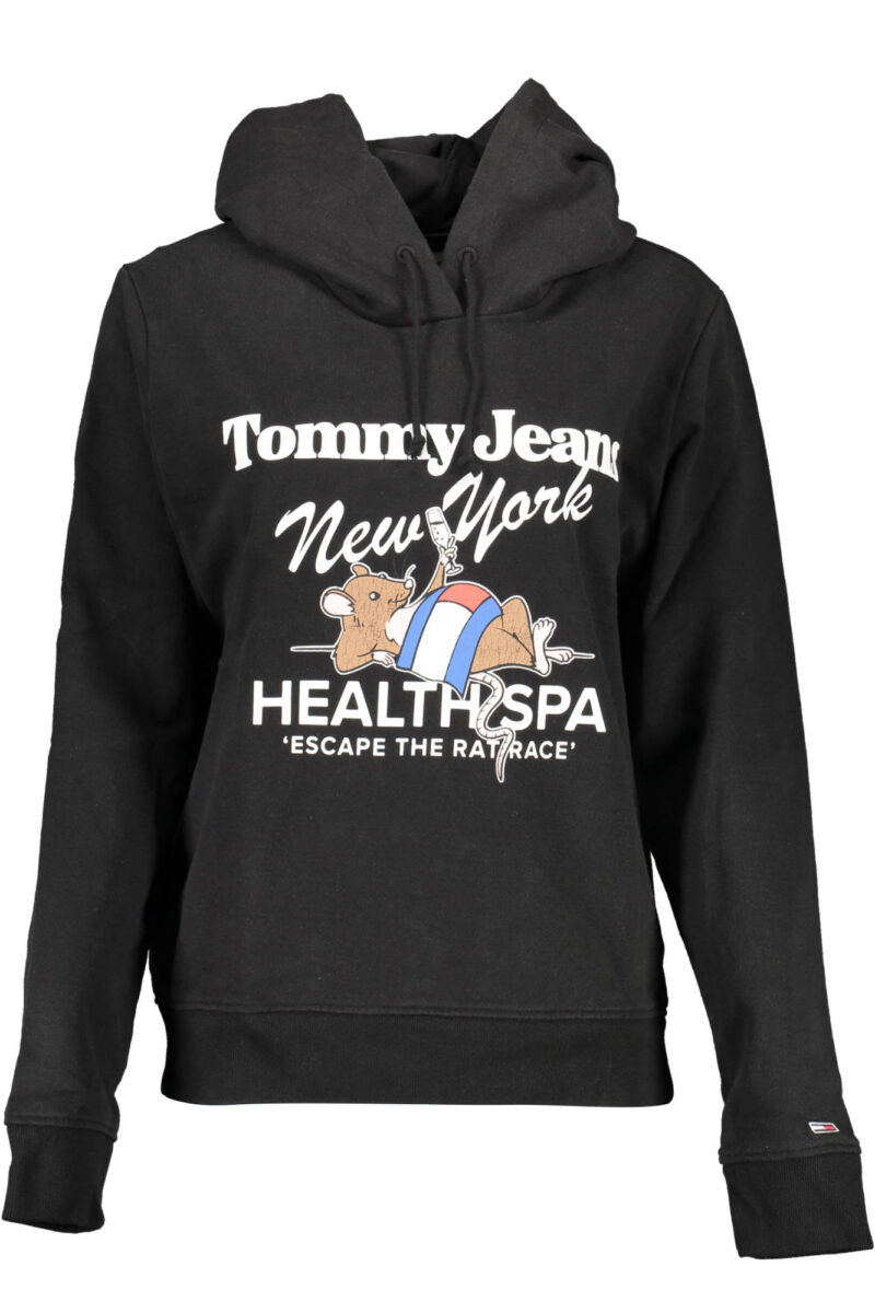 TOMMY HILFIGER MIKINA BEZ ZIPU DÁMSKÁ ČERNÁ