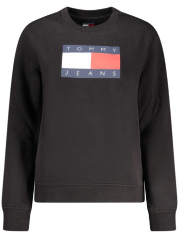 TOMMY HILFIGER DÁMSKÁ ČERNÁ MIKINA S KAPUCÍ A ZIPEM