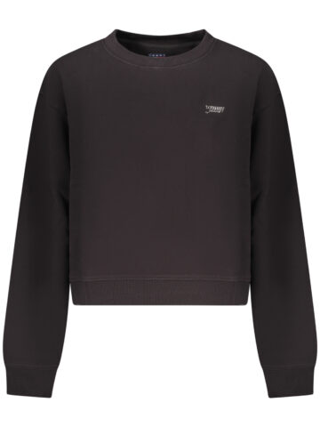 ŽENSKÁ ČERNÁ MIKINA S KAPUCÍ A ZIPEM ZNAČKY TOMMY HILFIGER