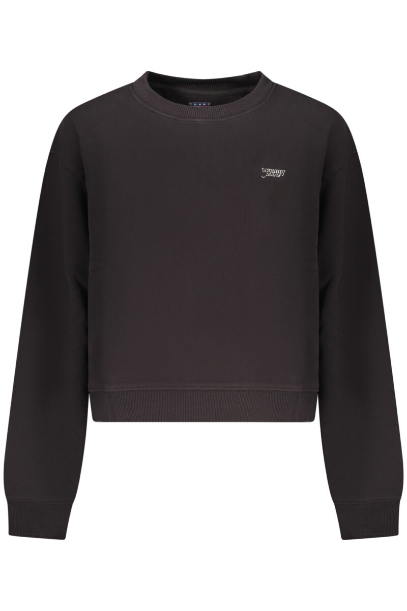 ŽENSKÁ ČERNÁ MIKINA S KAPUCÍ A ZIPEM ZNAČKY TOMMY HILFIGER