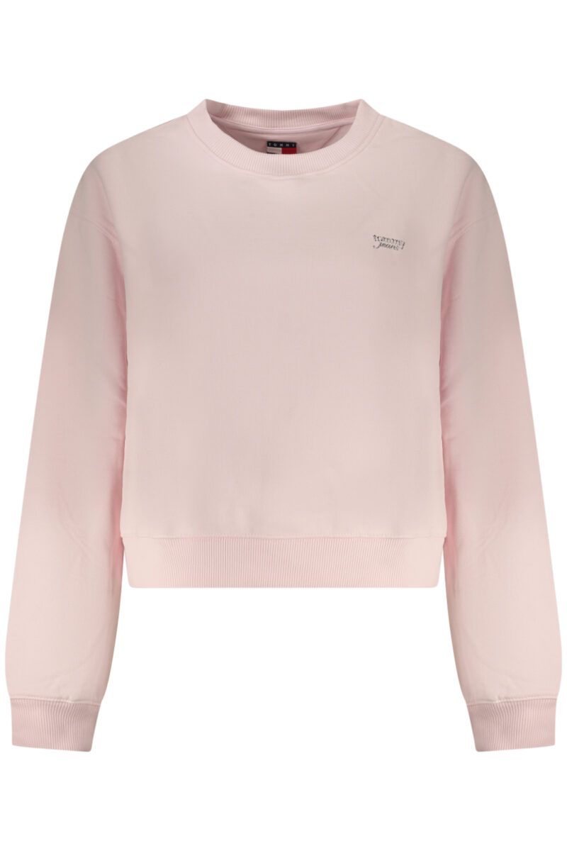 TOMMY HILFIGER DÁMSKÁ RŮŽOVÁ MIKINA S KAPUCÍ A ZIPEM