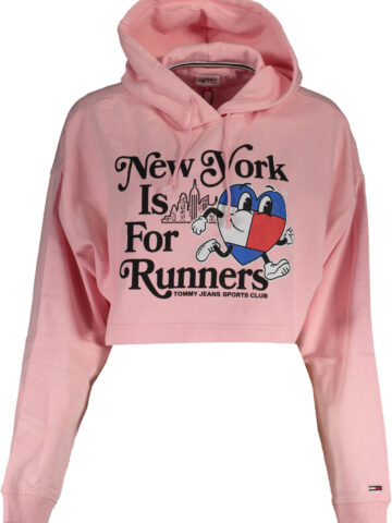 DÁMSKÁ MIKINA BEZ ZIPU RŮŽOVÁ TOMMY HILFIGER
