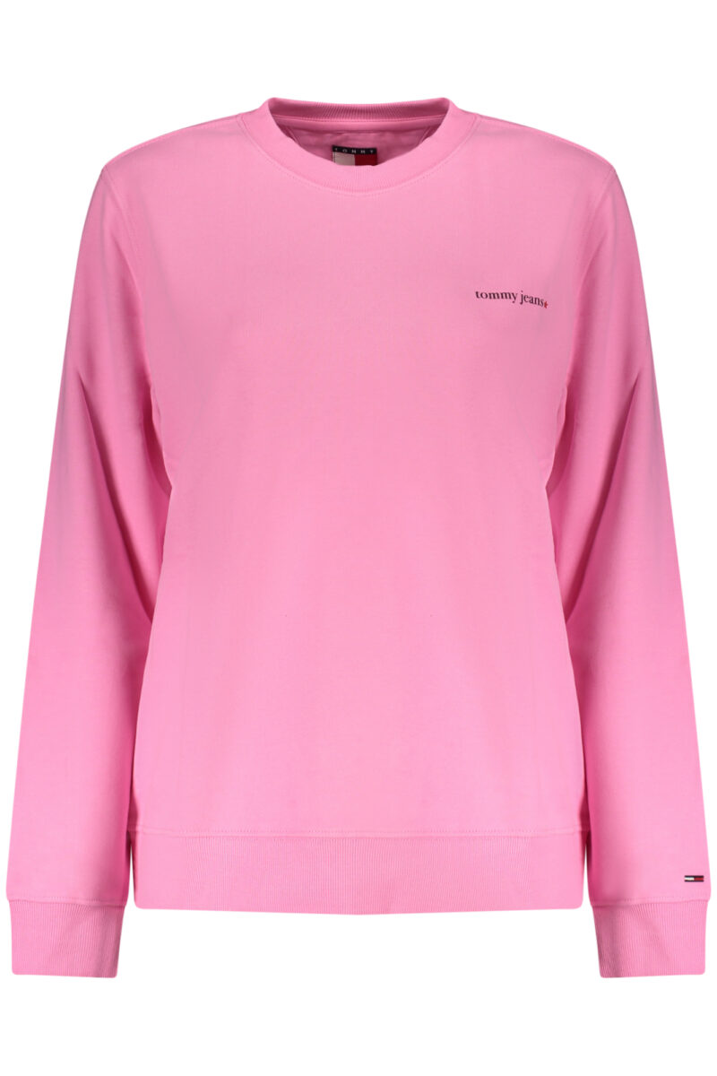 TOMMY HILFIGER DÁMSKÁ RŮŽOVÁ MIKINA S KAPUCÍ A ZIPEM