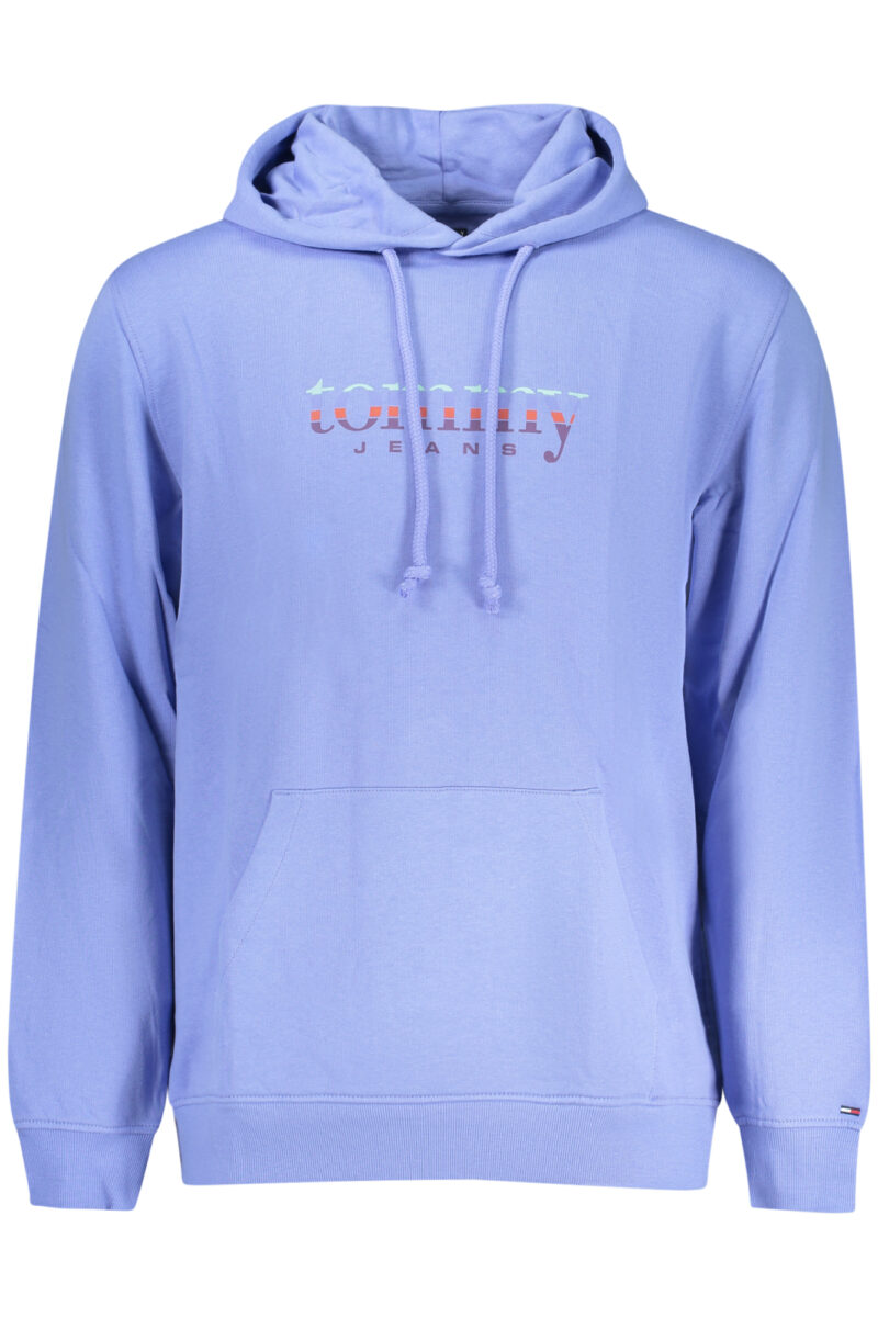 TOMMY HILFIGER PÁNSKÁ MIKINA BEZ ZIPU SVĚTLE MODRÁ