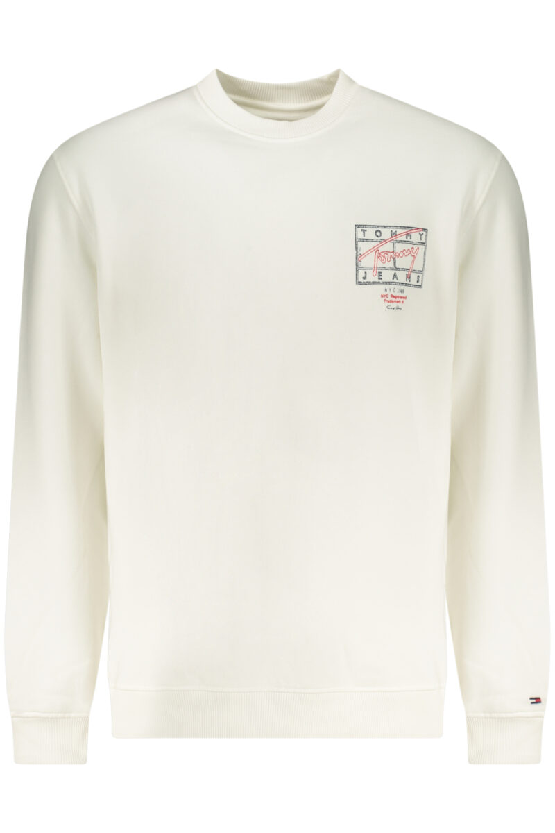TOMMY HILFIGER PÁNSKÁ MIKINA BEZ ZIPU BÍLÁ
