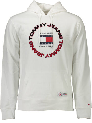 PÁNSKÁ MIKINA BEZ ZIPU BÍLÁ TOMMY HILFIGER
