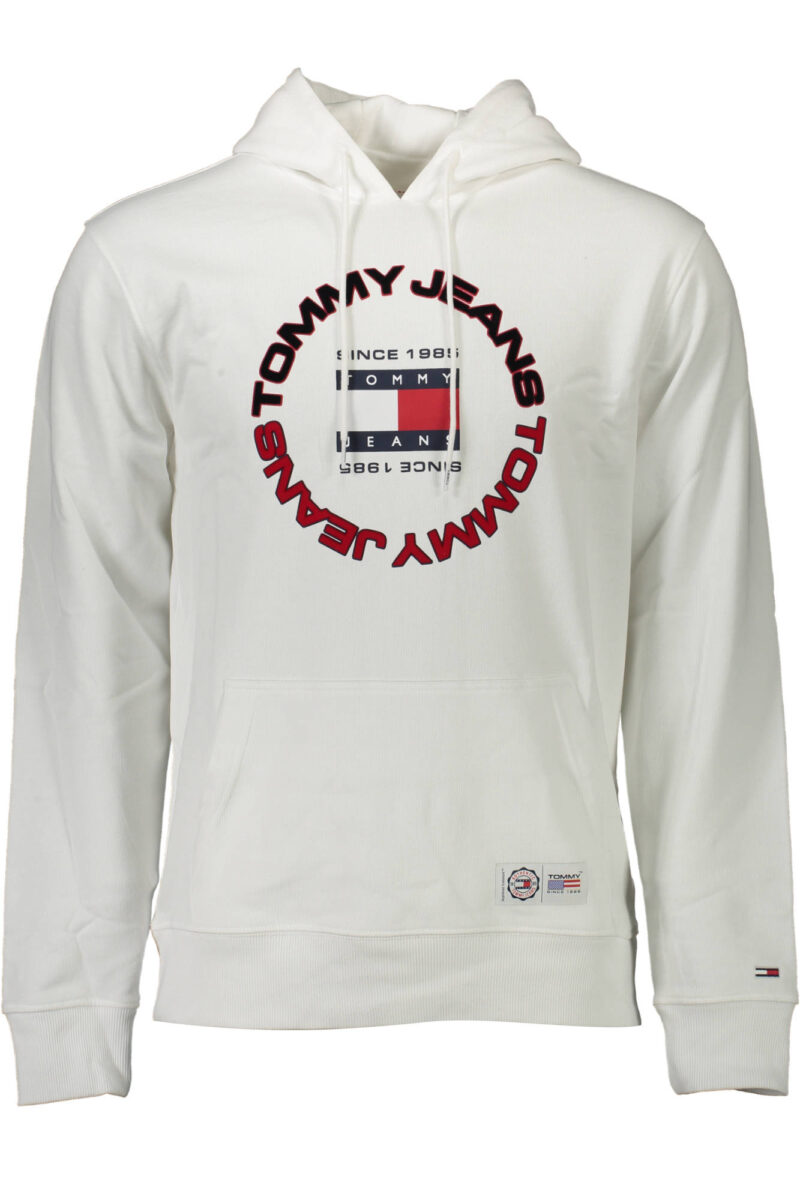 PÁNSKÁ MIKINA BEZ ZIPU BÍLÁ TOMMY HILFIGER