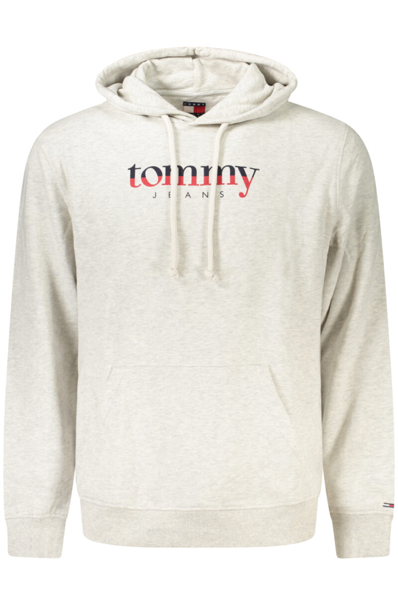 TOMMY HILFIGER PÁNSKÁ MIKINA BEZ ZIPU ŠEDÁ