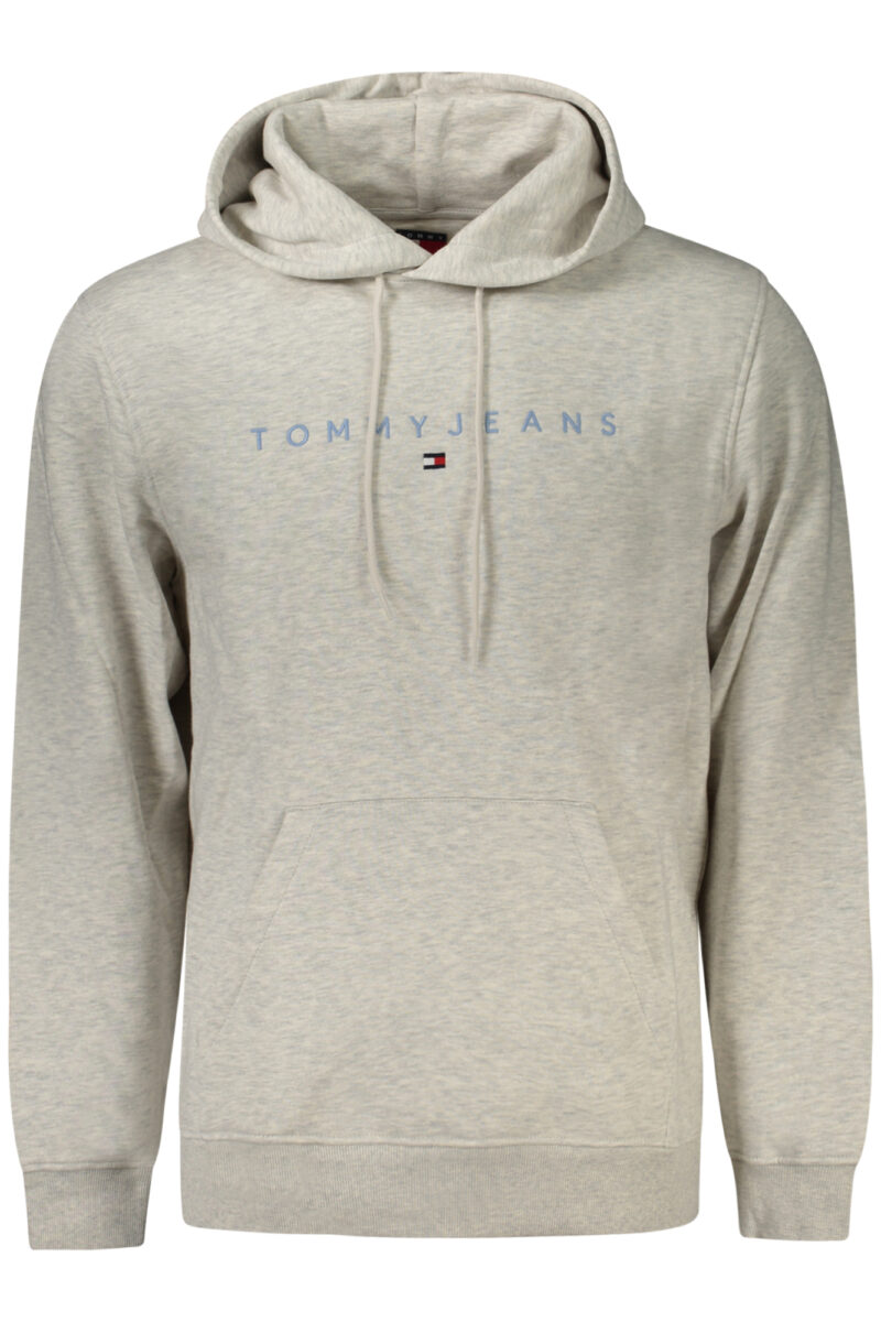TOMMY HILFIGER PÁNSKÁ MIKINA BEZ ZIPU ŠEDÁ