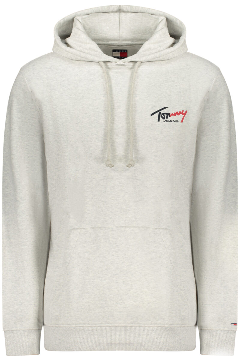 TOMMY HILFIGER PÁNSKÁ MIKINA BEZ ZIPU ŠEDÁ