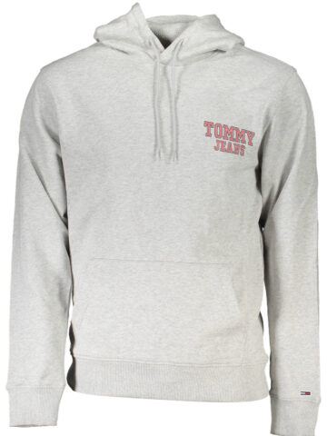 TOMMY HILFIGER PÁNSKÁ MIKINA BEZ ZIPU ŠEDÁ