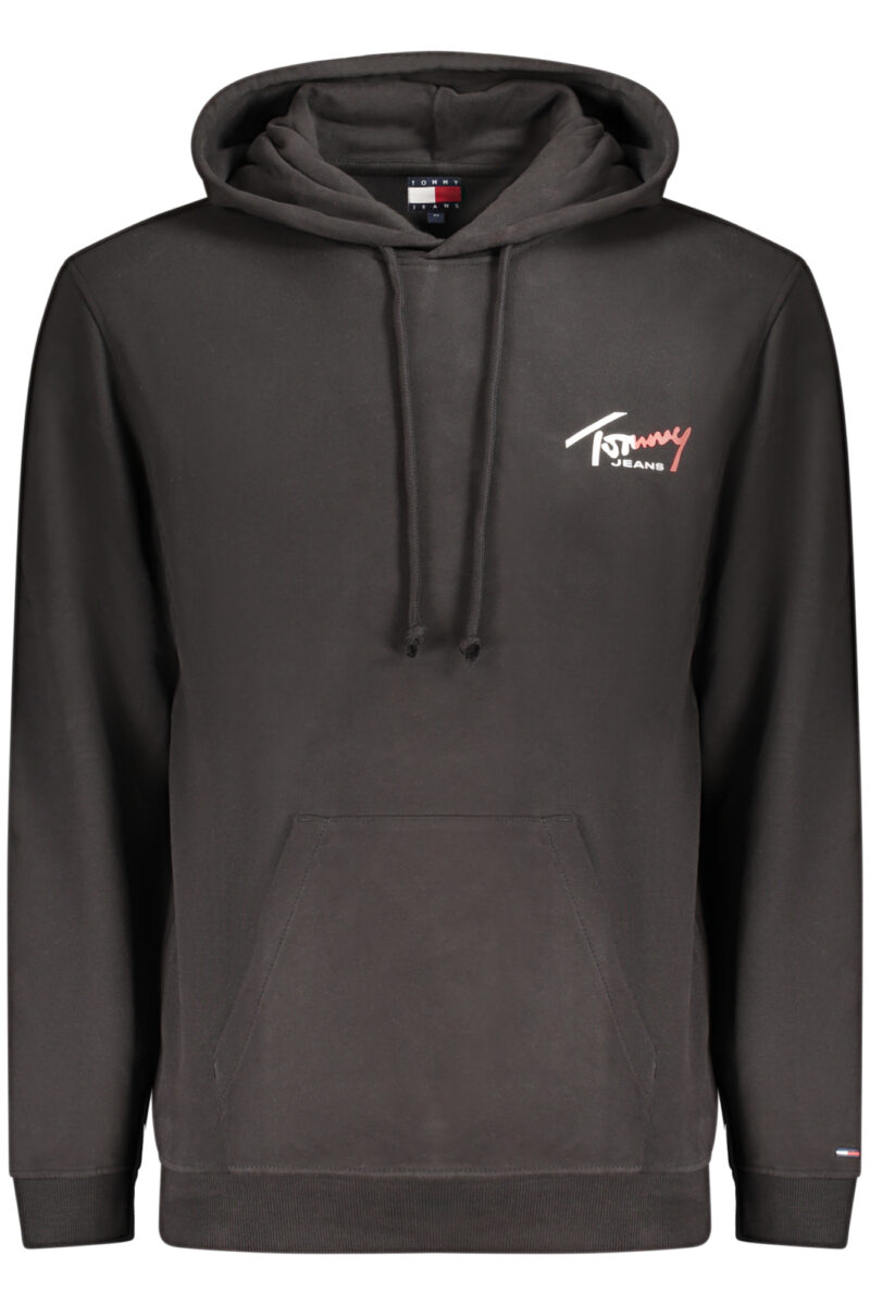 TOMMY HILFIGER PÁNSKÁ MIKINA BEZ ZIPU ČERNÁ