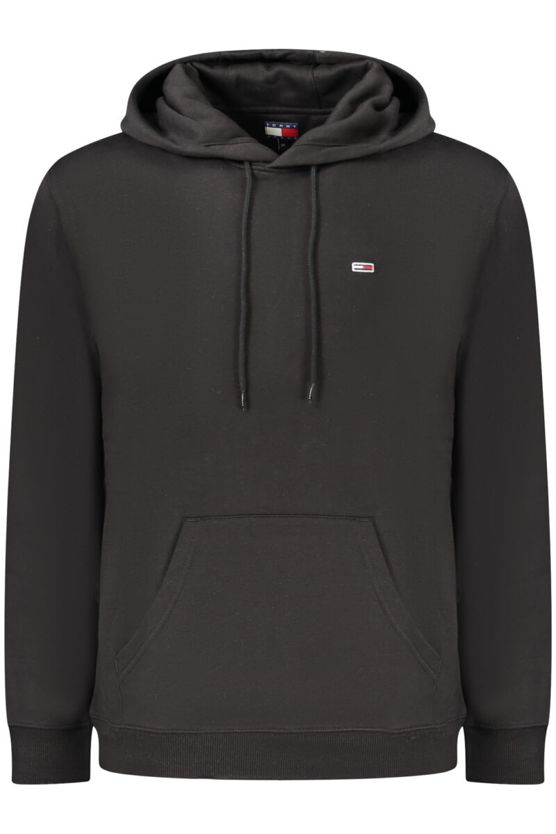 TOMMY HILFIGER PÁNSKÁ MIKINA BEZ ZIPU ČERNÁ