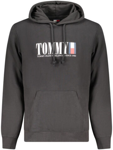 TOMMY HILFIGER PÁNSKÁ MIKINA BEZ ZIPU ČERNÁ
