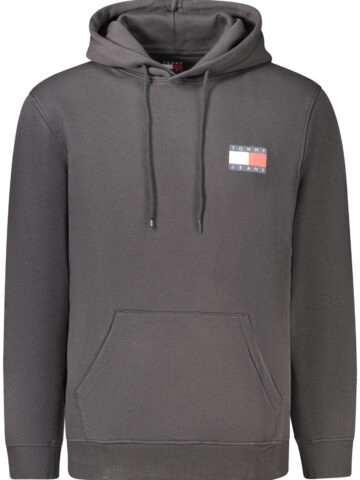 TOMMY HILFIGER PÁNSKÁ MIKINA BEZ ZIPU ČERNÁ