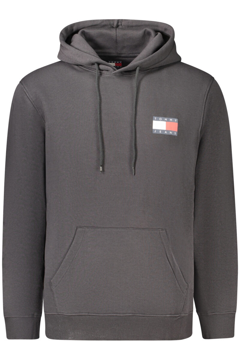 TOMMY HILFIGER PÁNSKÁ MIKINA BEZ ZIPU ČERNÁ