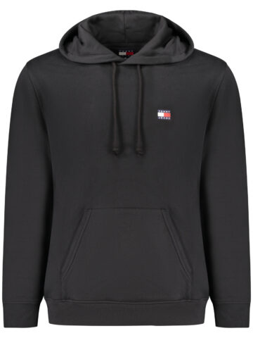 TOMMY HILFIGER PÁNSKÁ MIKINA BEZ ZIPU ČERNÁ