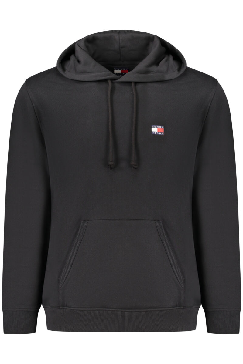TOMMY HILFIGER PÁNSKÁ MIKINA BEZ ZIPU ČERNÁ