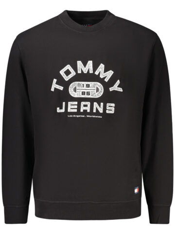 TOMMY HILFIGER PÁNSKÁ MIKINA BEZ ZIPU ČERNÁ