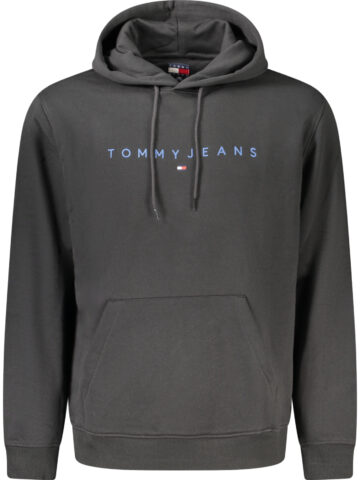TOMMY HILFIGER PÁNSKÁ MIKINA BEZ ZIPU ČERNÁ