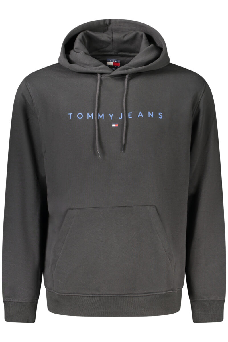 TOMMY HILFIGER PÁNSKÁ MIKINA BEZ ZIPU ČERNÁ