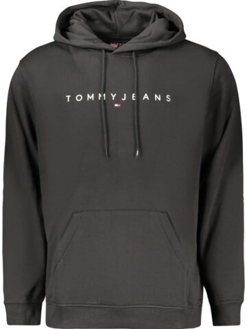 TOMMY HILFIGER PÁNSKÁ MIKINA BEZ ZIPU ČERNÁ