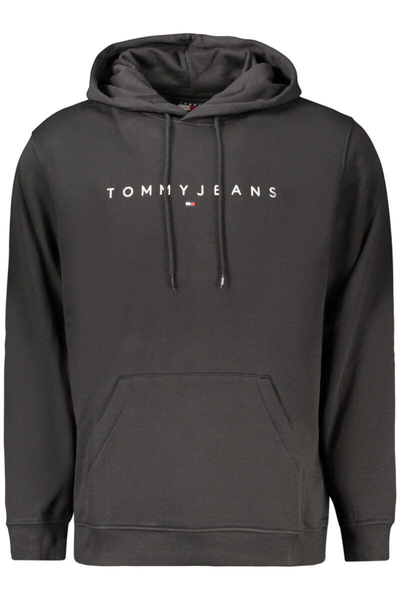 TOMMY HILFIGER PÁNSKÁ MIKINA BEZ ZIPU ČERNÁ
