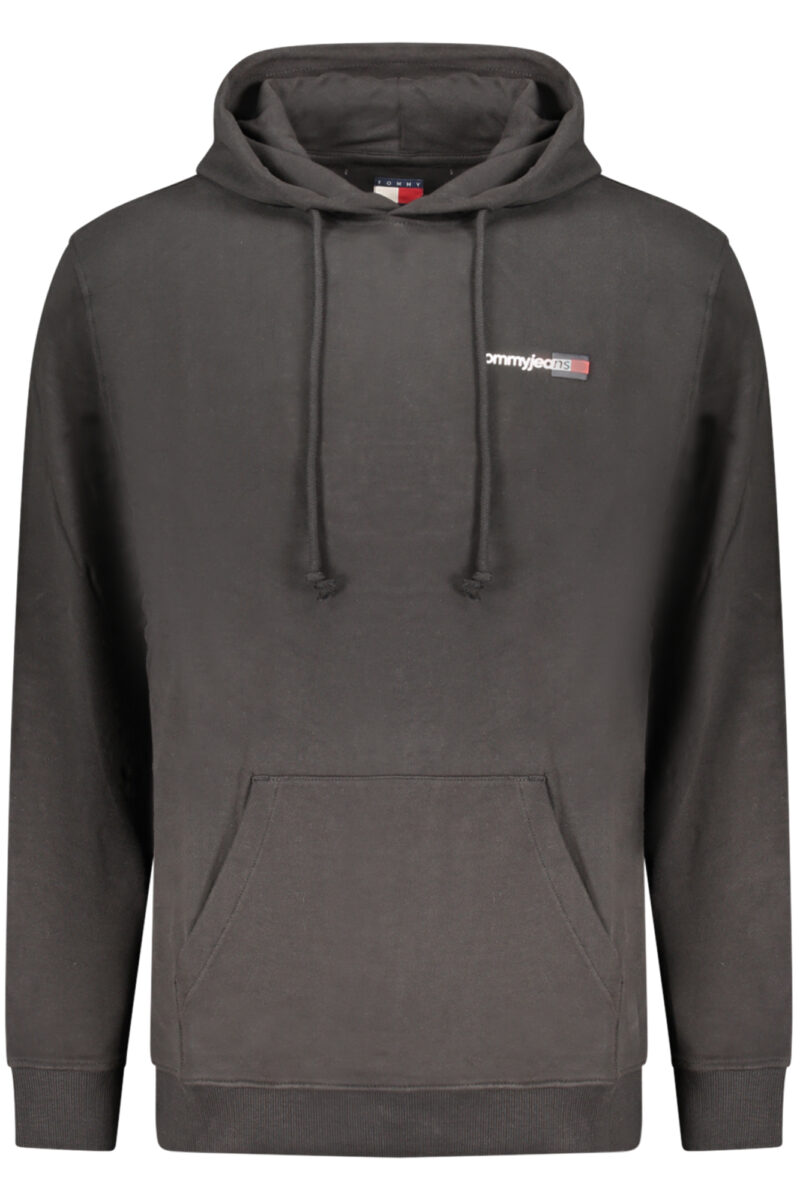 TOMMY HILFIGER PÁNSKÁ MIKINA BEZ ZIPU ČERNÁ