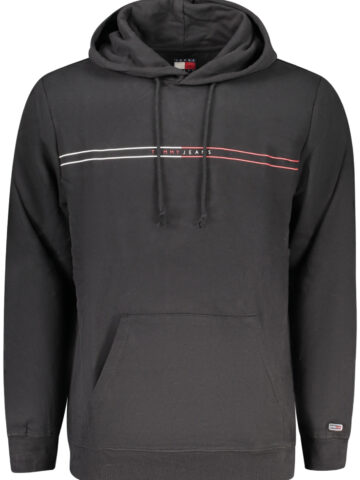 TOMMY HILFIGER PÁNSKÁ MIKINA BEZ ZIPU ČERNÁ