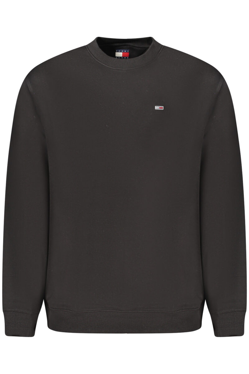 TOMMY HILFIGER PÁNSKÁ MIKINA BEZ ZIPU ČERNÁ