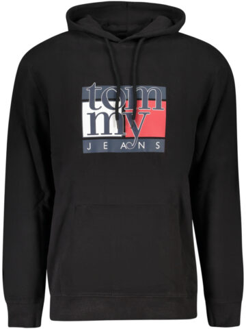 TOMMY HILFIGER PÁNSKÁ MIKINA BEZ ZIPU ČERNÁ