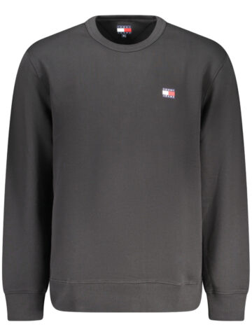 TOMMY HILFIGER PÁNSKÁ MIKINA BEZ ZIPU ČERNÁ