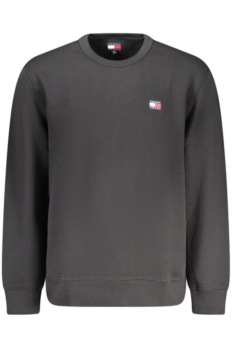 TOMMY HILFIGER PÁNSKÁ MIKINA BEZ ZIPU ČERNÁ